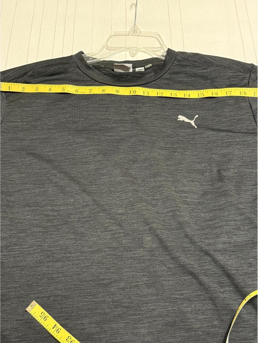 Puma Men's Crew Neck Sweatshirt | Size XXL | Dark Heather Black - Picture 4 of 7
